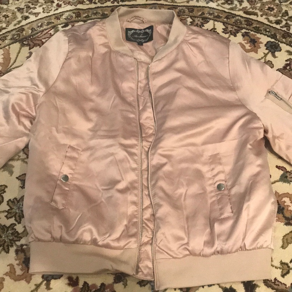 Forever21 thick nude bomber